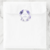 Indigo Boho Floral Lijst bruiloft Ronde Sticker (Tas)