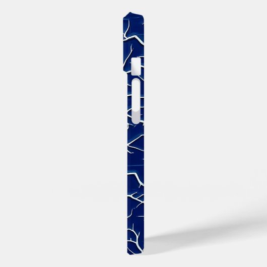 Indigo Branch Pattern iPhone Case Style (Achterkant / Links)