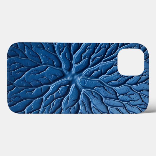 Indigo Branch Texture iPhone Case Protective Art (Achterkant (horizontaal))