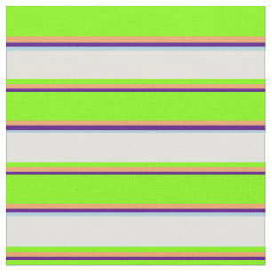 Indigo, bruin, Chartreuse, lichtcyaan en lichtblau Stof