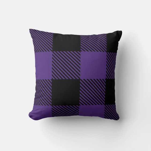 indigo buffalo goot kussen (Voorkant)