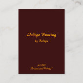 Indigo Bunting ATC Visitekaartje (Achterkant)