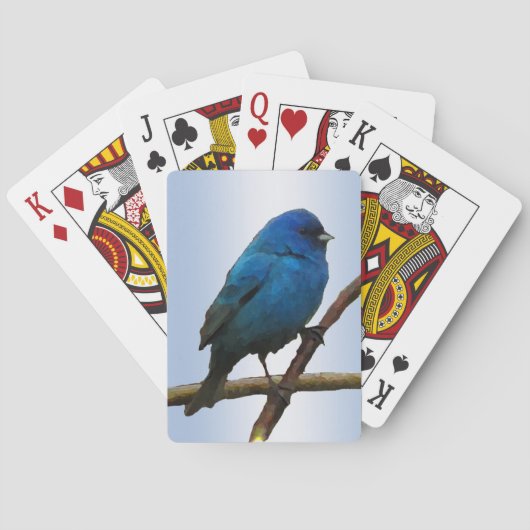 Indigo Bunting Bird Palling Cards Pokerkaarten (Achterkant)