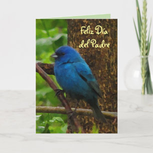 Indigo Bunting Día del Padre Kaart