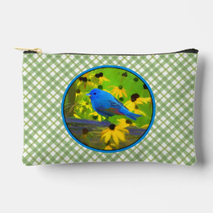 Indigo Bunting op schutting Schilderen Originele V Etui
