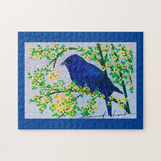 Indigo Bunting Puzzle Legpuzzel (Horizontaal)