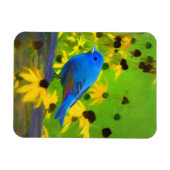 Indigo Bunting Schilderen - Oorspronkelijke vogelk Magneet (Horizontaal)