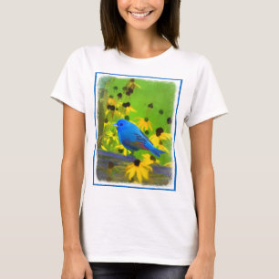 Indigo Bunting Schilderen - Oorspronkelijke vogelk T-shirt