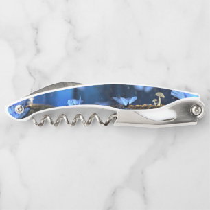 Indigo Butterfly en paddenstoelbos Kurkentrekker