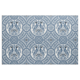 Indigo Byzantijnse Vogels Stof