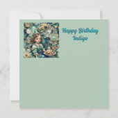 INDIGO ~ Carte d'anniversaire ~ Jeune fille ~ (Dos)