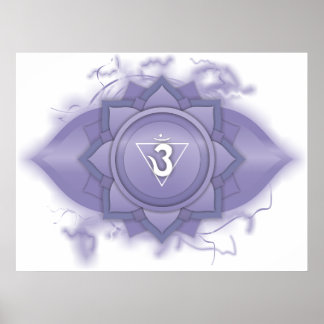 Indigo chakra-energie poster