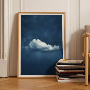 Indigo Cloud Print Wolkige wolkenschildering Indig