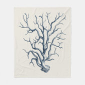 Indigo Coral Fleece Deken (Voorkant)