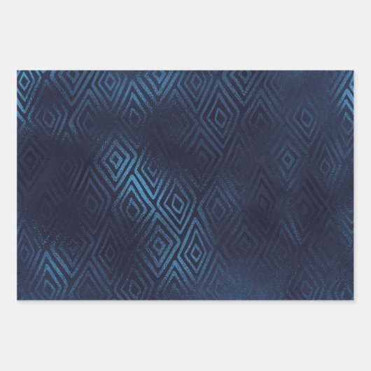 Indigo Cream Wrapping Paper Sheets 3 Design (Voorkant 2)