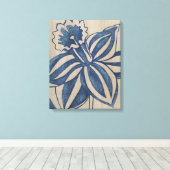 Indigo Daffodil Canvas Afdruk (Insitu (Houten vloer))