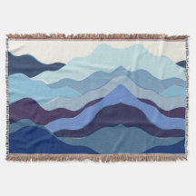 Indigo Denim Sky Mountain Ridge Deken