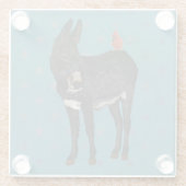 INDIGO DONKEY & CARDINAL GLASS ONDERZETTER (Achterkant)