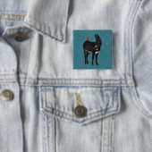INDIGO DONKEY EN CARDINALE Button (In situ)