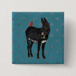 INDIGO DONKEY EN CARDINALE Button
