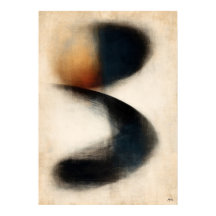 Indigo Drift Zen Abstracte Kunst in Japanse Sumi