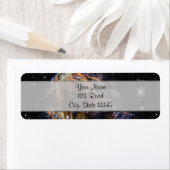 Indigo Edged Stellar Debris Cloud Etiket (Insitu)