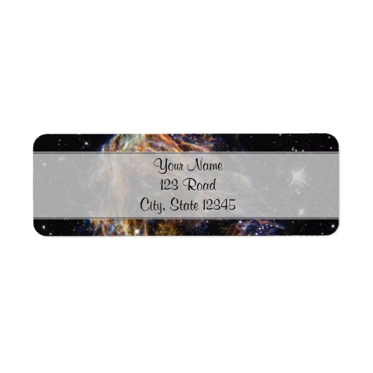 Indigo Edged Stellar Debris Cloud Etiket (Voorkant)