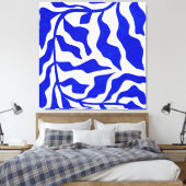 Indigo elegantie canvas afdruk (Insitu (Slaapkamer))