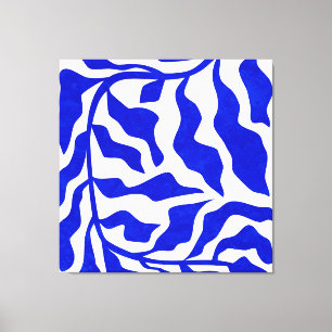Indigo elegantie canvas afdruk