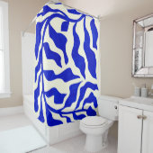 Indigo elegantie douchegordijn (In situ)