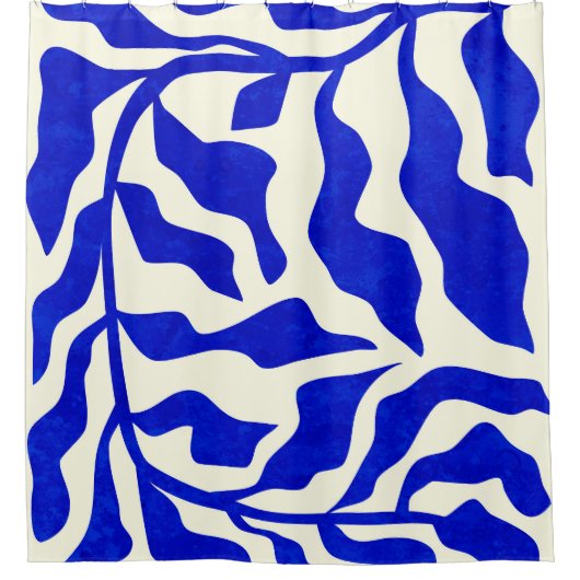 Indigo elegantie douchegordijn (Voorkant)