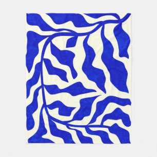 Indigo elegantie fleece deken