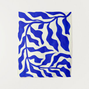 Indigo elegantie wandkleed