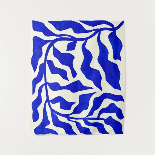 Indigo elegantie wandkleed (Voorkant)