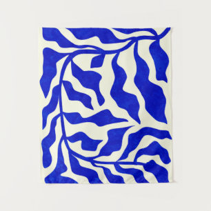 Indigo elegantie wandkleed