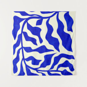 Indigo elegantie wandkleed