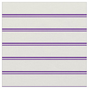 Indigo en Beige Striped/Lined Pattern Stof
