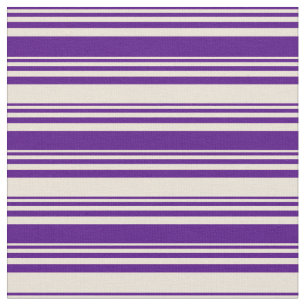 Indigo en Bisque Striped Pattern Stof
