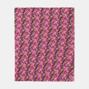 indigo en paarse kunstwerken fleece deken