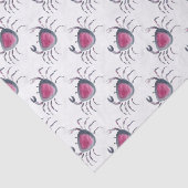 Indigo en Roze krab Tissuepapier (Detail)