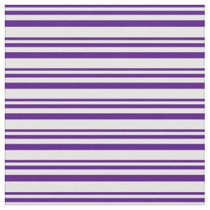 Indigo en White Lines Pattern Stof