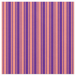 Indigo en zalm met gekleurd striped/Lined Pattern Stof