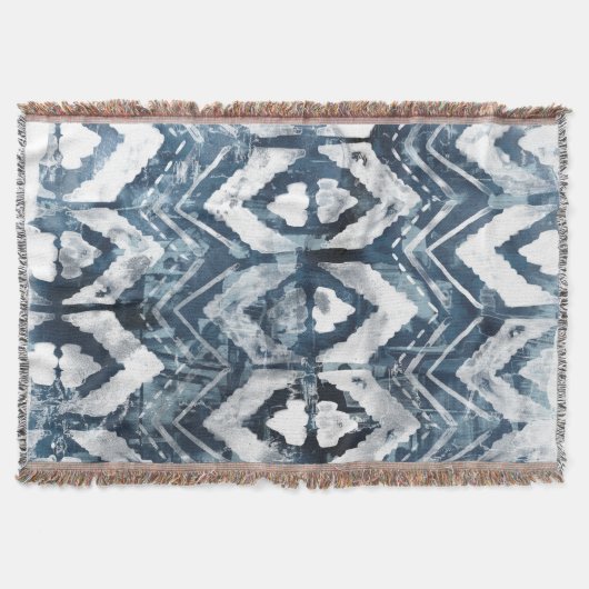 Indigo-extractie - Geometrisch Deken (Voorkant)