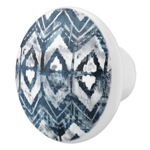 Indigo-extractie - Geometrisch Keramische Knop