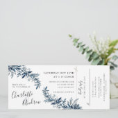 indigo faire-part de mariage floral avec rsvp atta (Debout devant)