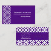 Indigo fait sur commande et carte de visite blanc (Devant / Derrière)