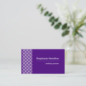 Indigo fait sur commande et carte de visite blanc (Debout devant)