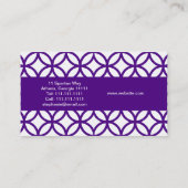 Indigo fait sur commande et carte de visite blanc (Dos)