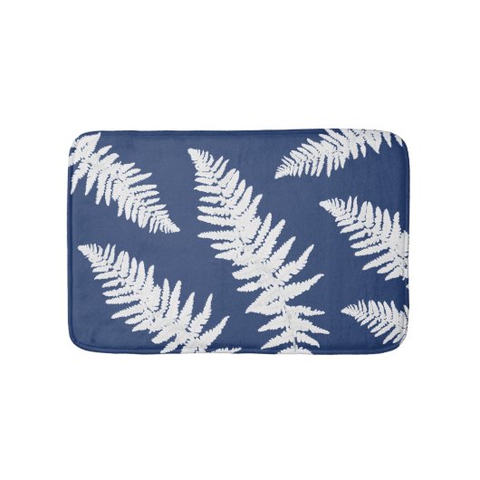 Indigo Fern Botanical Bath Mat (Voorkant)