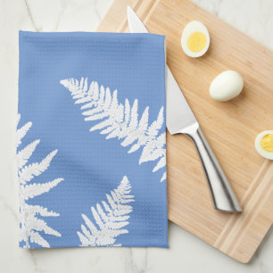 Indigo Fern Botanical Motif Serviette de cuisine